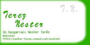 terez nester business card